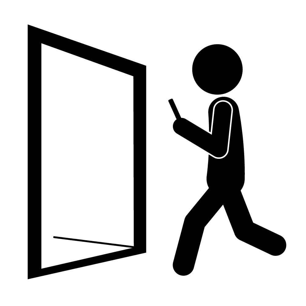 店内での携帯は禁止です - シンプル / クリップアート / アイコン / イラスト / 無料 / 白黒 / 二色 / PNG形式：背景透明