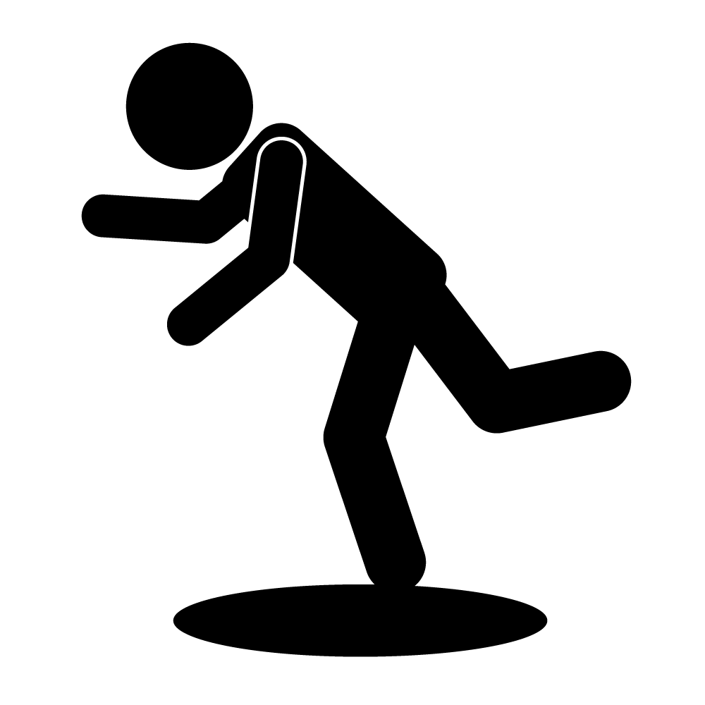 危険マンホール - シンプル / クリップアート / アイコン / イラスト / 無料 / 白黒 / 二色 / PNG形式：背景透明