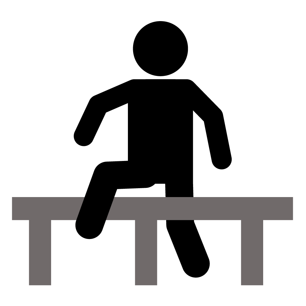 またいで通るな - シンプル / クリップアート / アイコン / イラスト / 無料 / 白黒 / 二色 / PNG形式：背景透明