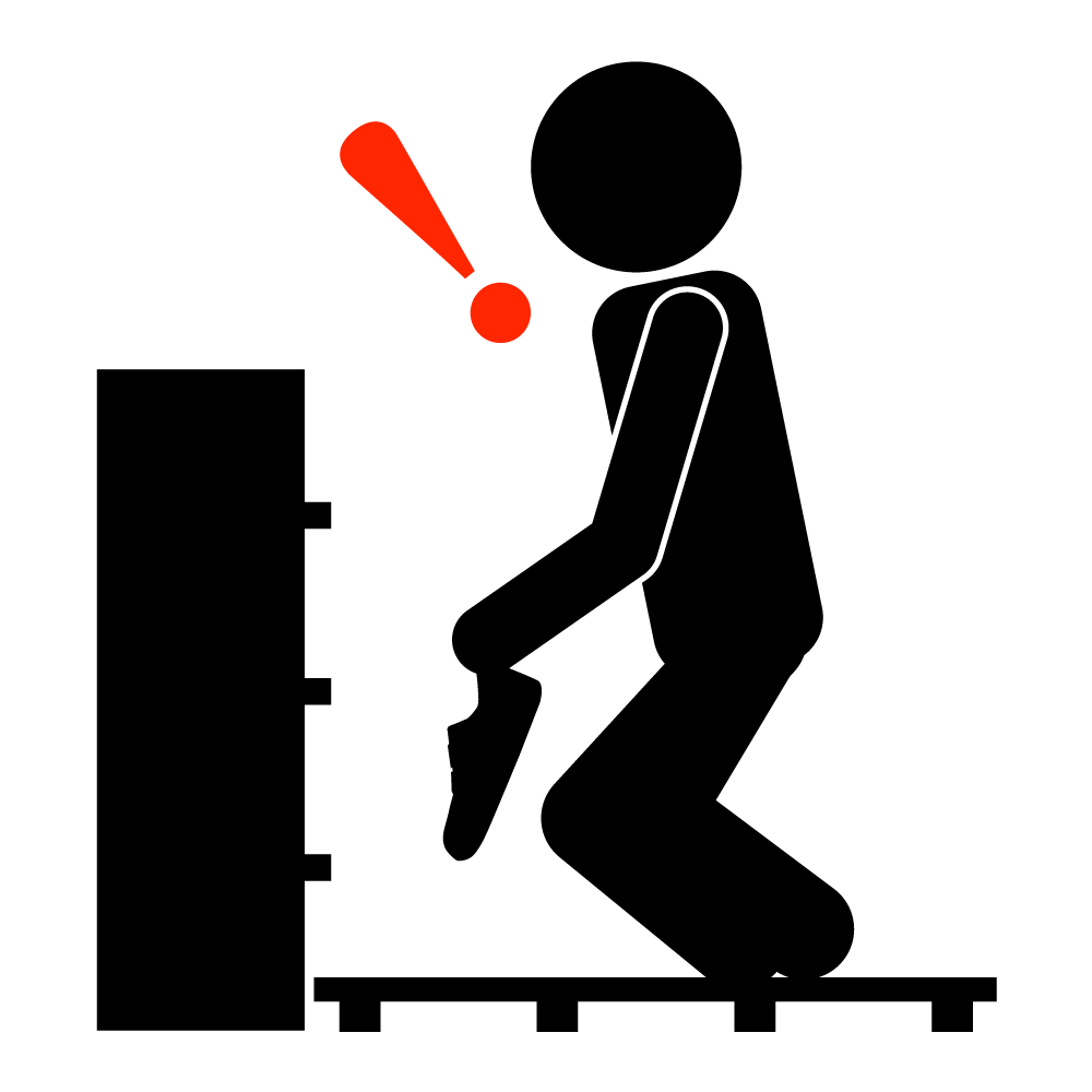 靴を間違えるな - シンプル / クリップアート / アイコン / イラスト / 無料 / 白黒 / 二色 / PNG形式：背景透明