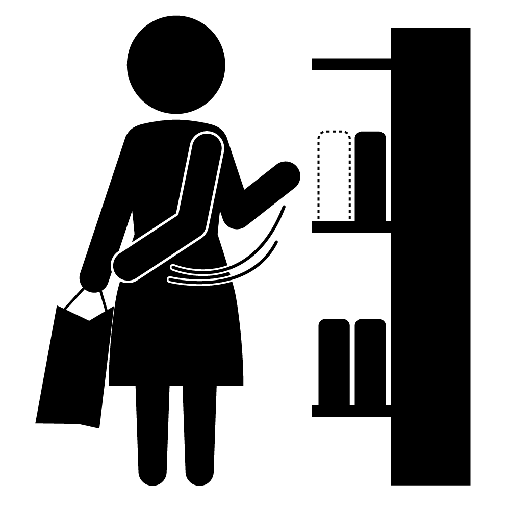 万引きは警察に通報します - シンプル / クリップアート / アイコン / イラスト / 無料 / 白黒 / 二色 / PNG形式：背景透明