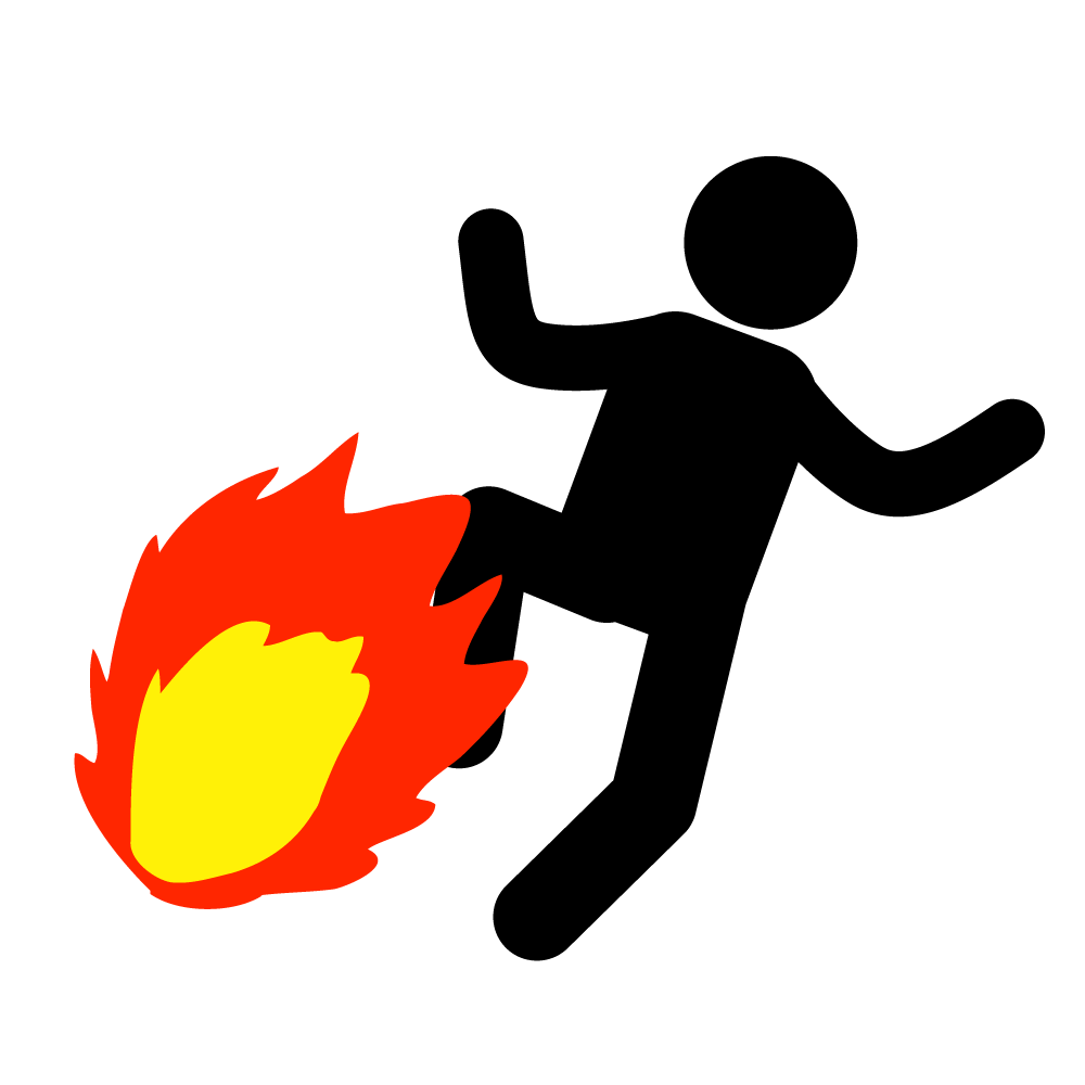 火気厳禁 - シンプル / クリップアート / アイコン / イラスト / 無料 / 白黒 / 二色 / PNG形式：背景透明