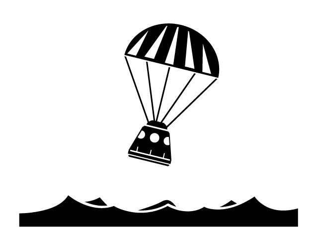 土星/惑星 / 宇宙/開発 - シンプル / クリップアート / アイコン / イラスト / 無料 / 白黒 / 二色 / PNG形式：背景透明