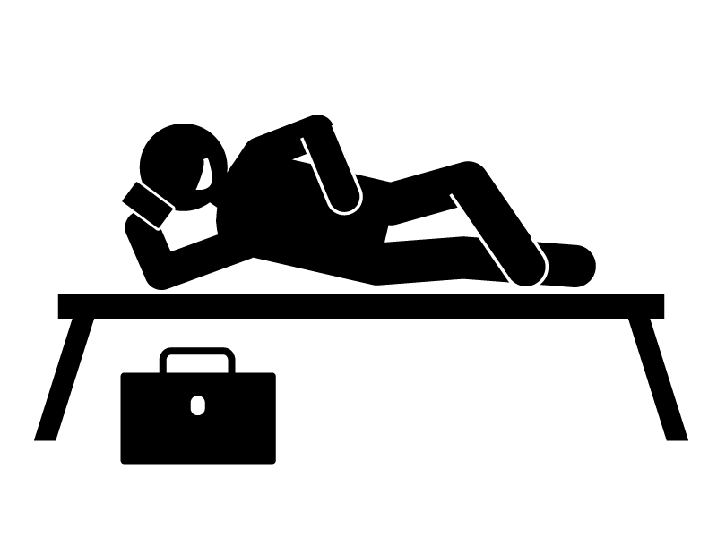 ビジネス/落ち込み/原因 - シンプル / クリップアート / アイコン / イラスト / 無料 / 白黒 / 二色 / PNG形式：背景透明