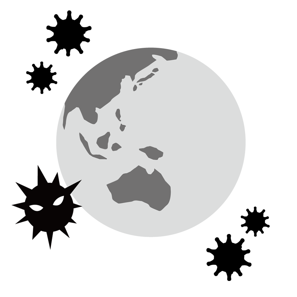 人物｜苦しむ｜横になる - シンプル / クリップアート / アイコン / イラスト / 無料 / 白黒 / 二色 / PNG形式：背景透明