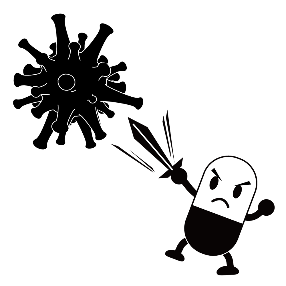 ウイルス｜脅威｜地球 - シンプル / クリップアート / アイコン / イラスト / 無料 / 白黒 / 二色 / PNG形式：背景透明