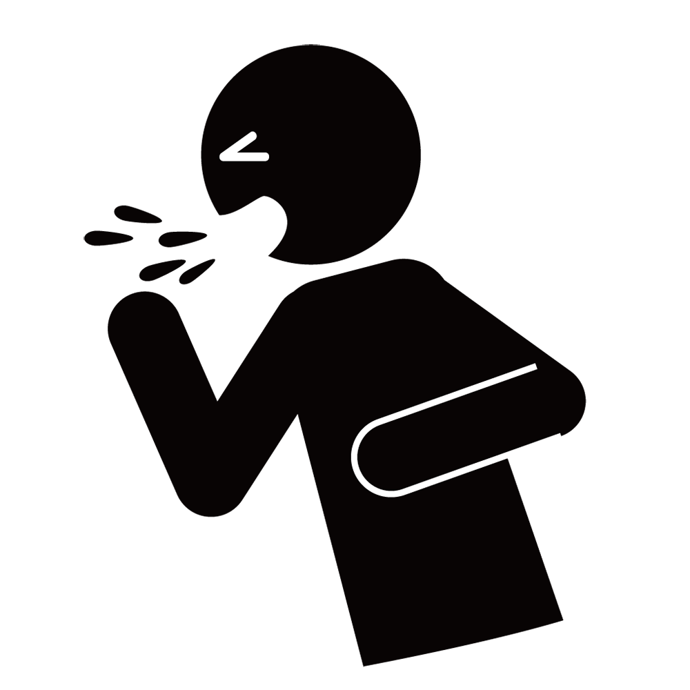 マスク｜感染｜予防 - シンプル / クリップアート / アイコン / イラスト / 無料 / 白黒 / 二色 / PNG形式：背景透明