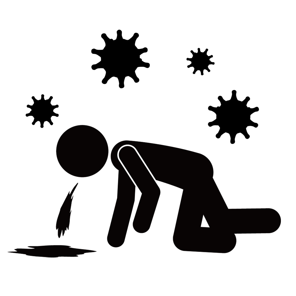 判断｜初期症状｜反応 - シンプル / クリップアート / アイコン / イラスト / 無料 / 白黒 / 二色 / PNG形式：背景透明