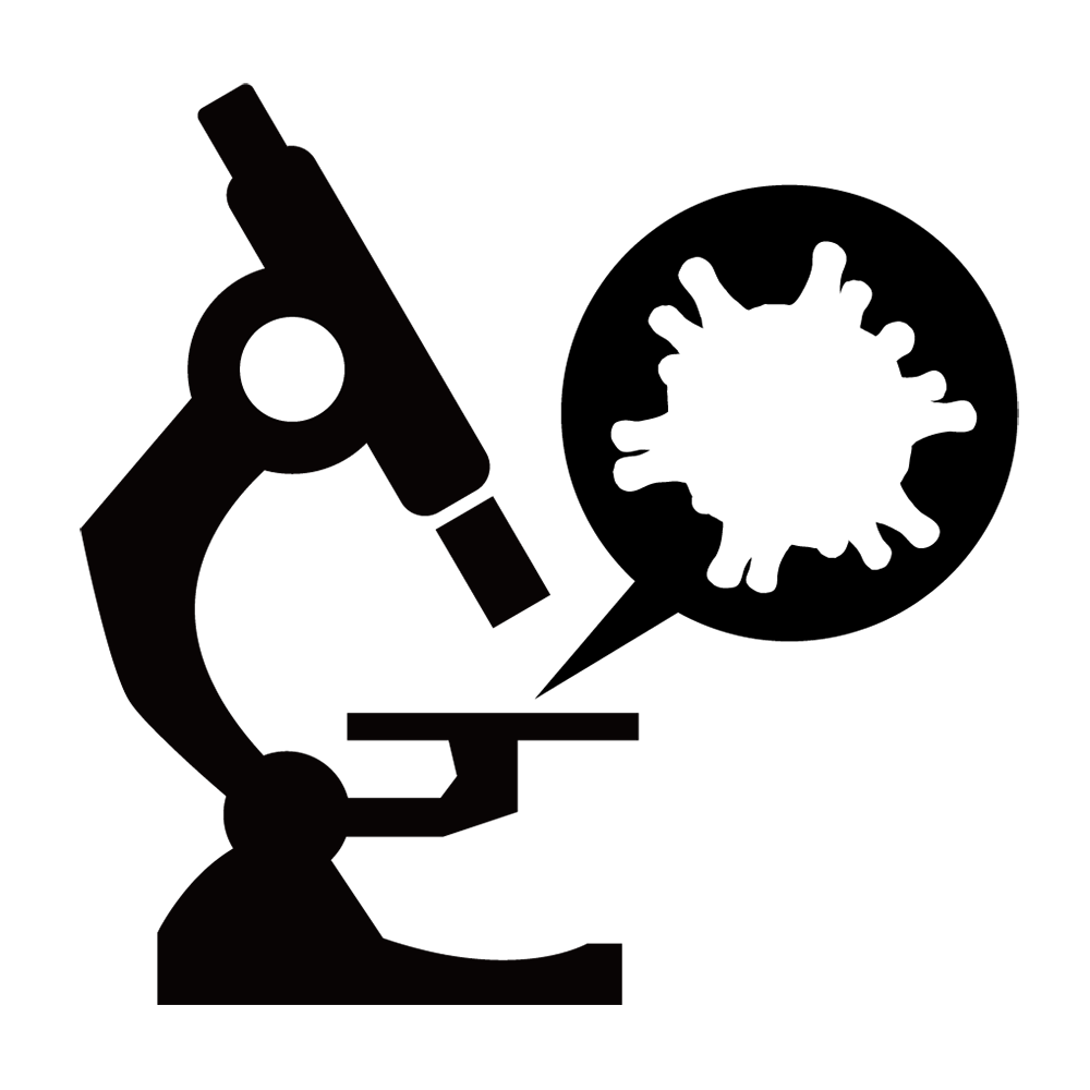 感染予防｜医学｜マスク着用 - シンプル / クリップアート / アイコン / イラスト / 無料 / 白黒 / 二色 / PNG形式：背景透明