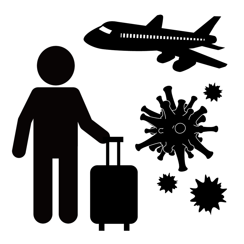 病院｜死人｜感染 - シンプル / クリップアート / アイコン / イラスト / 無料 / 白黒 / 二色 / PNG形式：背景透明