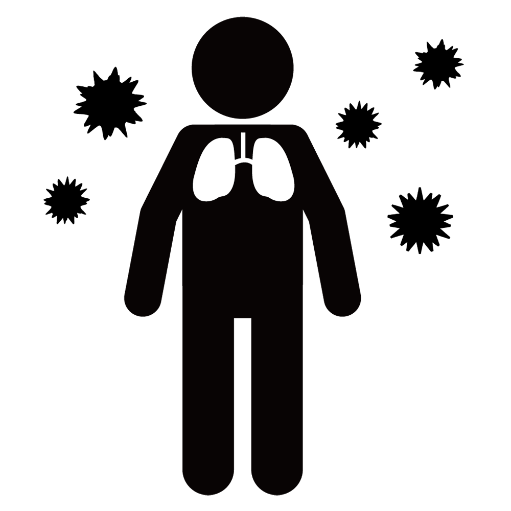 しんどい｜重症｜ベッド - シンプル / クリップアート / アイコン / イラスト / 無料 / 白黒 / 二色 / PNG形式：背景透明