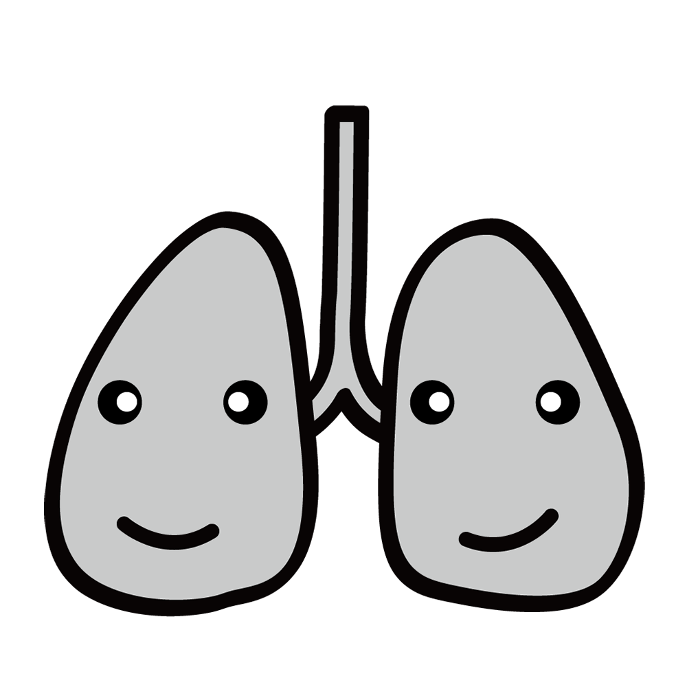 軽症｜自宅療養｜呼吸困難 - シンプル / クリップアート / アイコン / イラスト / 無料 / 白黒 / 二色 / PNG形式：背景透明