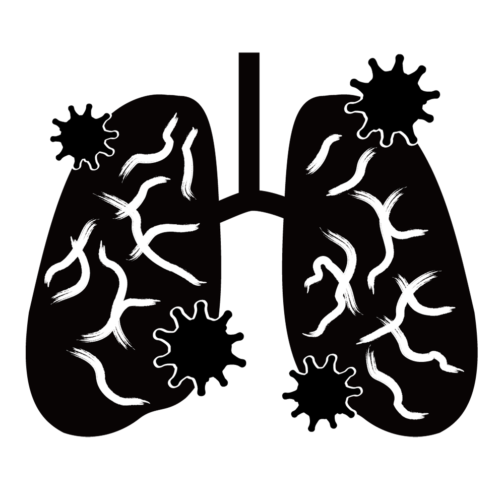 免疫力｜インフルエンザ｜ワクチン - シンプル / クリップアート / アイコン / イラスト / 無料 / 白黒 / 二色 / PNG形式：背景透明