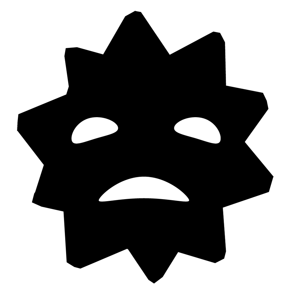 喉｜痛い｜発熱 - シンプル / クリップアート / アイコン / イラスト / 無料 / 白黒 / 二色 / PNG形式：背景透明