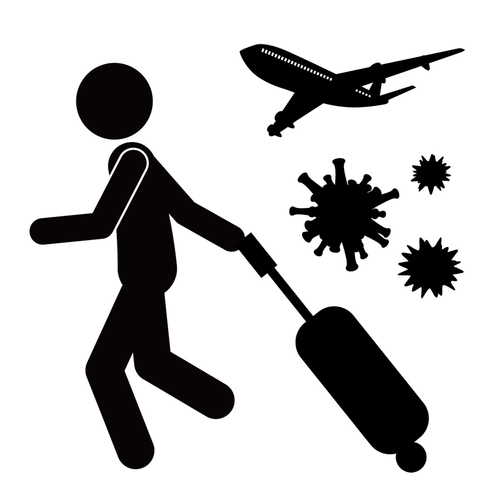 在宅勤務｜新型ウイルス｜感染予防 - シンプル / クリップアート / アイコン / イラスト / 無料 / 白黒 / 二色 / PNG形式：背景透明