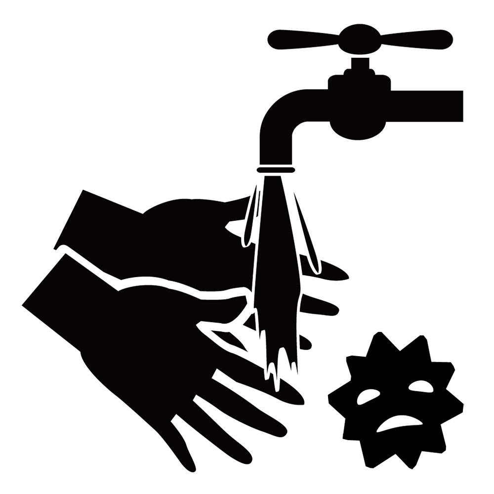 ウイルス｜世界規模｜危険 - シンプル / クリップアート / アイコン / イラスト / 無料 / 白黒 / 二色 / PNG形式：背景透明