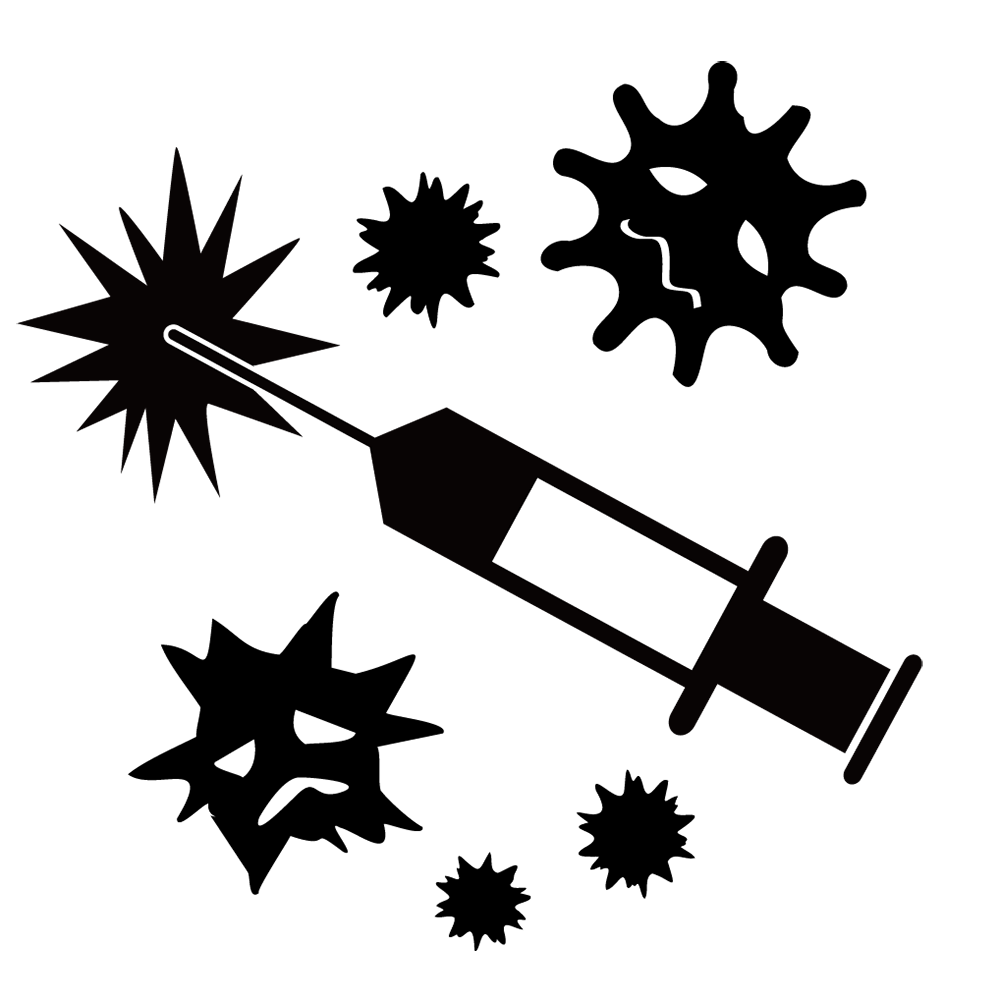 感染者｜空港｜ウイルス - シンプル / クリップアート / アイコン / イラスト / 無料 / 白黒 / 二色 / PNG形式：背景透明