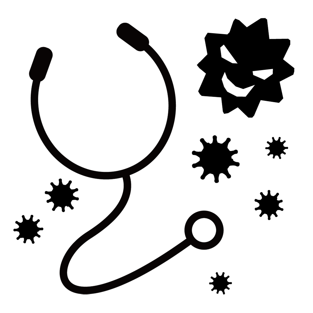 重症患者｜病院｜治療 - シンプル / クリップアート / アイコン / イラスト / 無料 / 白黒 / 二色 / PNG形式：背景透明