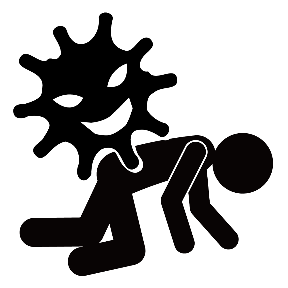 炎症反応｜血液検査｜改善 - シンプル / クリップアート / アイコン / イラスト / 無料 / 白黒 / 二色 / PNG形式：背景透明